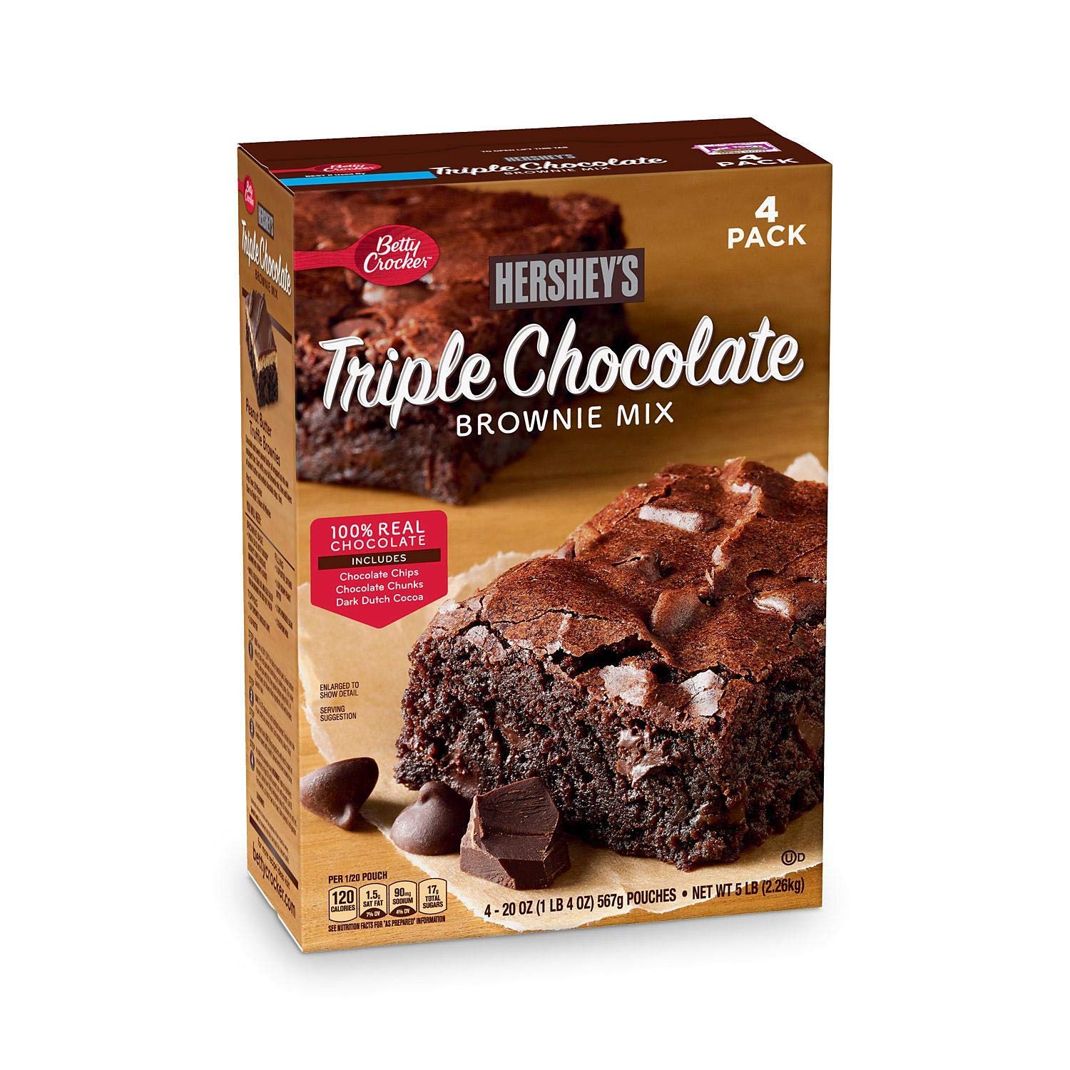 Betty Crocker's Hershey's Triple Chocolate Brownie Mix (20 oz. ea., 4 pk.)